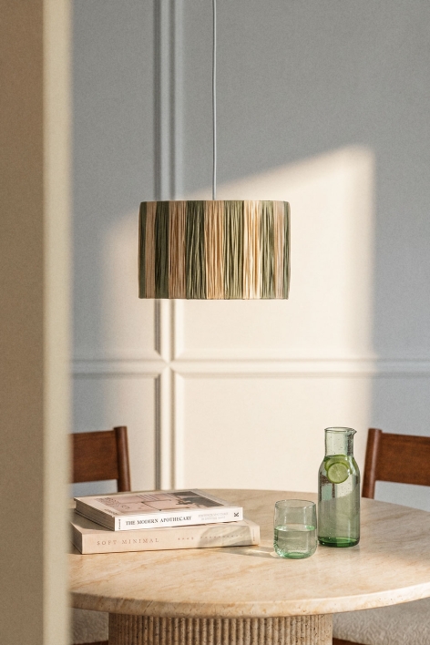 Lampada da soffitto Ø30 cm in carta intrecciata Marsali