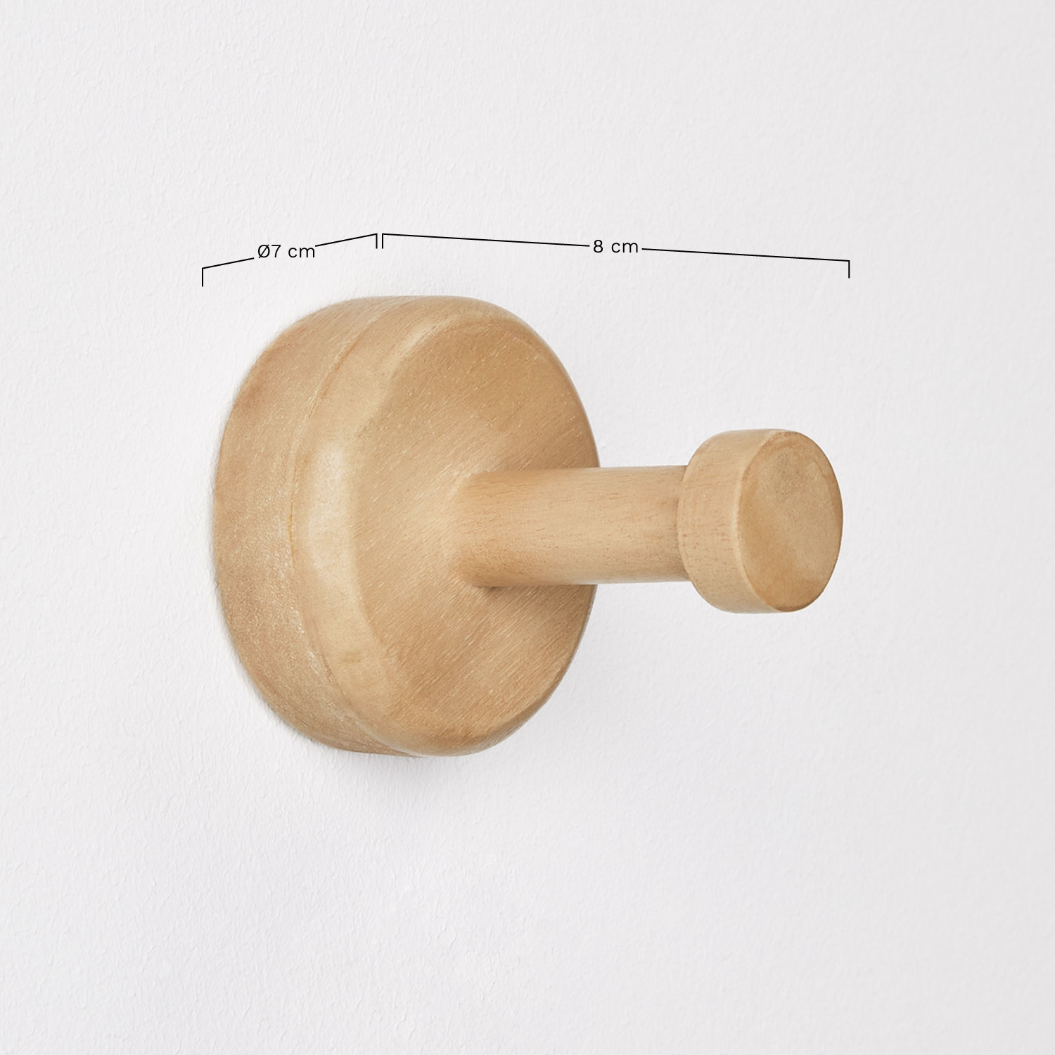 Set di 4 appendiabiti da parete in legno Daxro, MISURE
