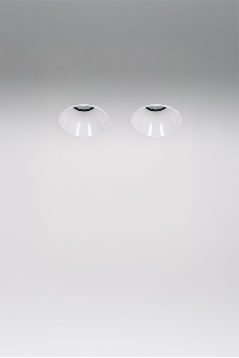 Pack da 2 downlight LED da incasso senza cornice trimless rotondi Ø3,6 cm in alluminio Orelva