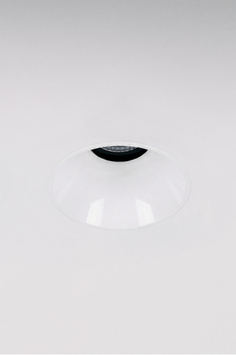Downlight LED da incasso senza cornice trimless rotondo Ø6,8 cm per esterni in alluminio Orelva