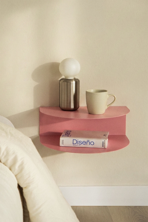 Comodino sospeso in acciaio Taifa - Rosa Peonia