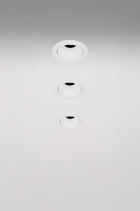 Pack da 3 downlight LED da incasso con cornici rotonde Ø5 cm in alluminio Orelva
