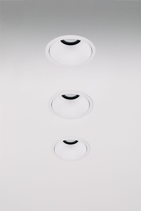 Pack da 3 downlight LED da incasso con cornici rotonde Ø8 cm per esterni in alluminio Orelva