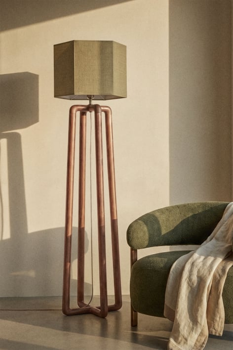 Base per lampada da terra 130 cm in legno di mango Lureva