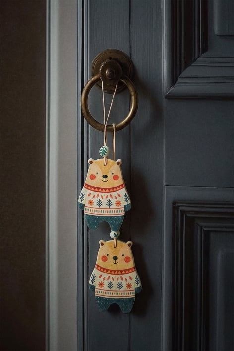 Pack di 3 decorazioni natalizie in cartapesta Maunel