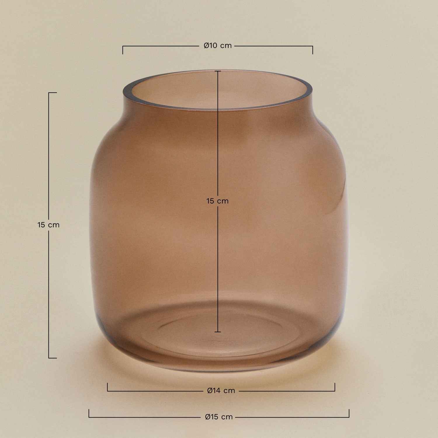 Vaso in vetro Glyxo, MISURE