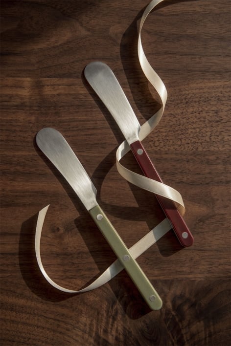 Set di 2 coltelli da spalmare in acciaio inox Tirvola