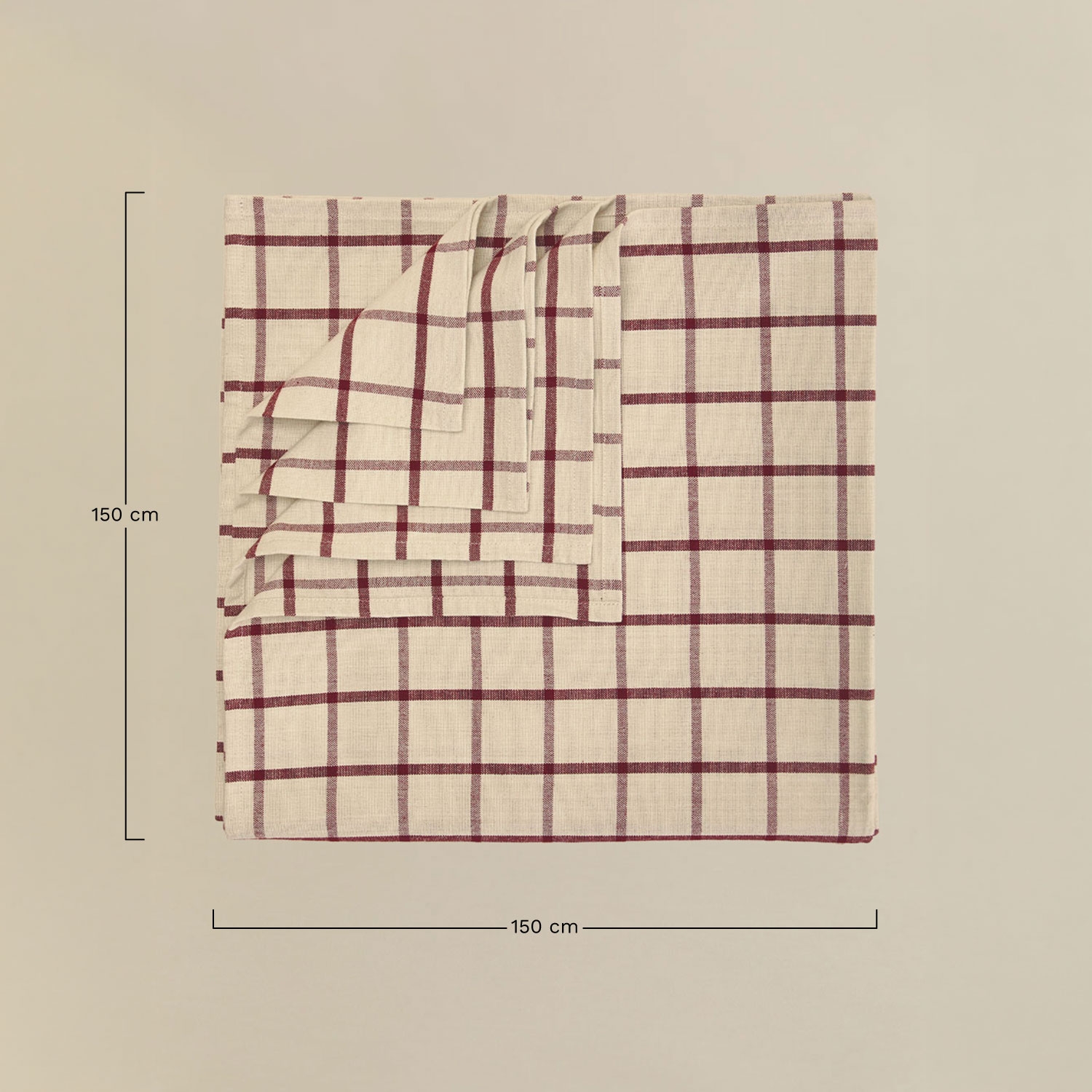 Tovaglia 150x150 cm in cotone Oriska, MISURE