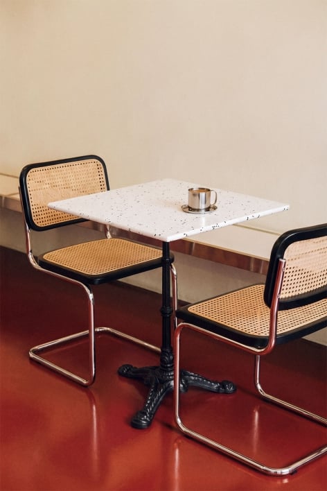 Tavolo da bar quadrato 60x60 cm in terrazzo Azteca