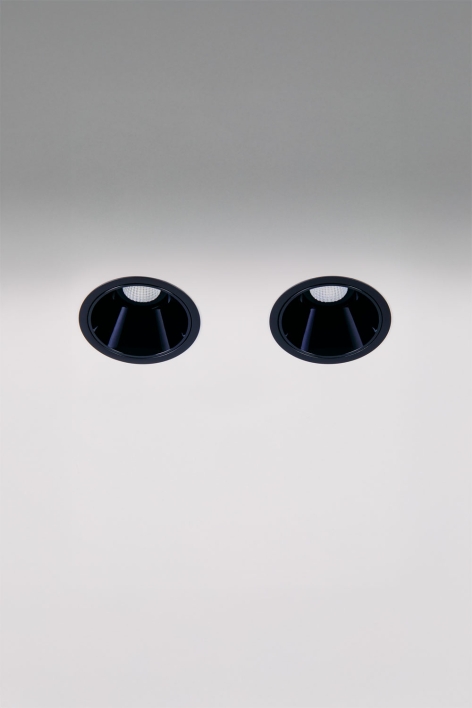 Pack da 2 downlight LED da incasso con cornici rotonde per esterni in alluminio Gensap