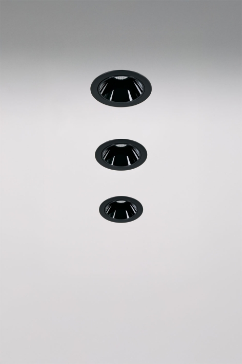 Pack da 3 downlight LED da incasso con cornici rotonde per esterni in alluminio Gensap