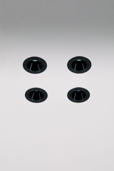 Pack di 4 downlight LED da incasso con cornici rotonde per esterni in alluminio Gensap