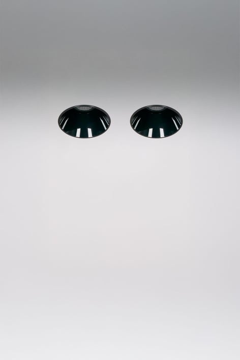 Pack da 2 downlight LED trimless Ø3,6 cm in alluminio con accensione e spegnimento progressivo Luisiana