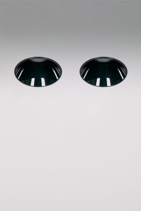 Pack da 2 downlight LED trimless Ø6,8 cm in alluminio con accensione e spegnimento progressivo Luisiana