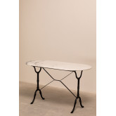 Tavolo Ovale in Metallo e Marmo (120,5x60 cm) Shantal, immagine in miniatura 1