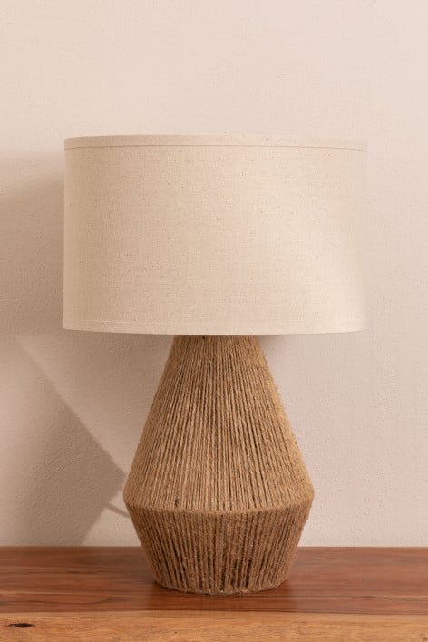 Lampada da tavolo in lino Vasil