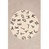 Tappeto rotondo in cotone (Ø104 cm) Letters Kids, immagine in miniatura 2