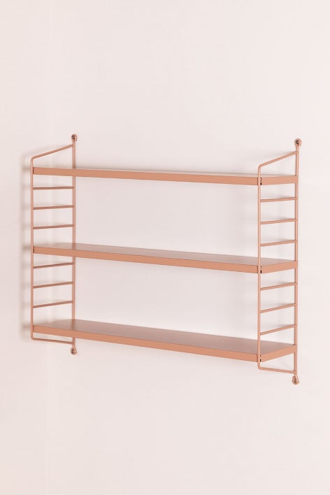 Libreria modulare da parete ↔︎60 cm in acciaio Emine - Rosa chiaro