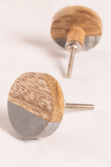 Set 2 Pomelli Bintu In Marmo - Per Mobili E Porte, Design Elegante, Misure 4.9x5.7x3.1cm - Foto 3