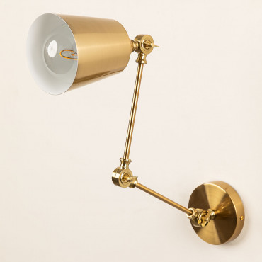 Lampada Da Parete In Ferro Floy Gold Giallo Oro - Sklum
