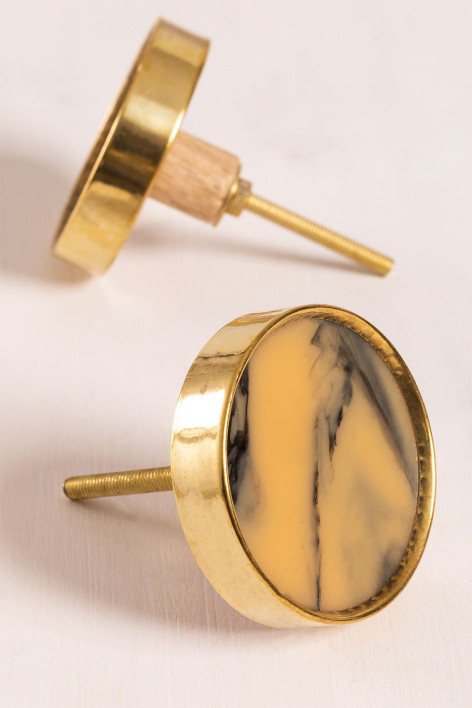 Set 2 Pomelli Bintu In Marmo - Per Mobili E Porte, Design Elegante, Misure 4.9x5.7x3.1cm - Foto 10