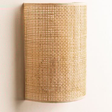 Applique Da Parete In Rattan Ytse ↑25 Cm - Sklum