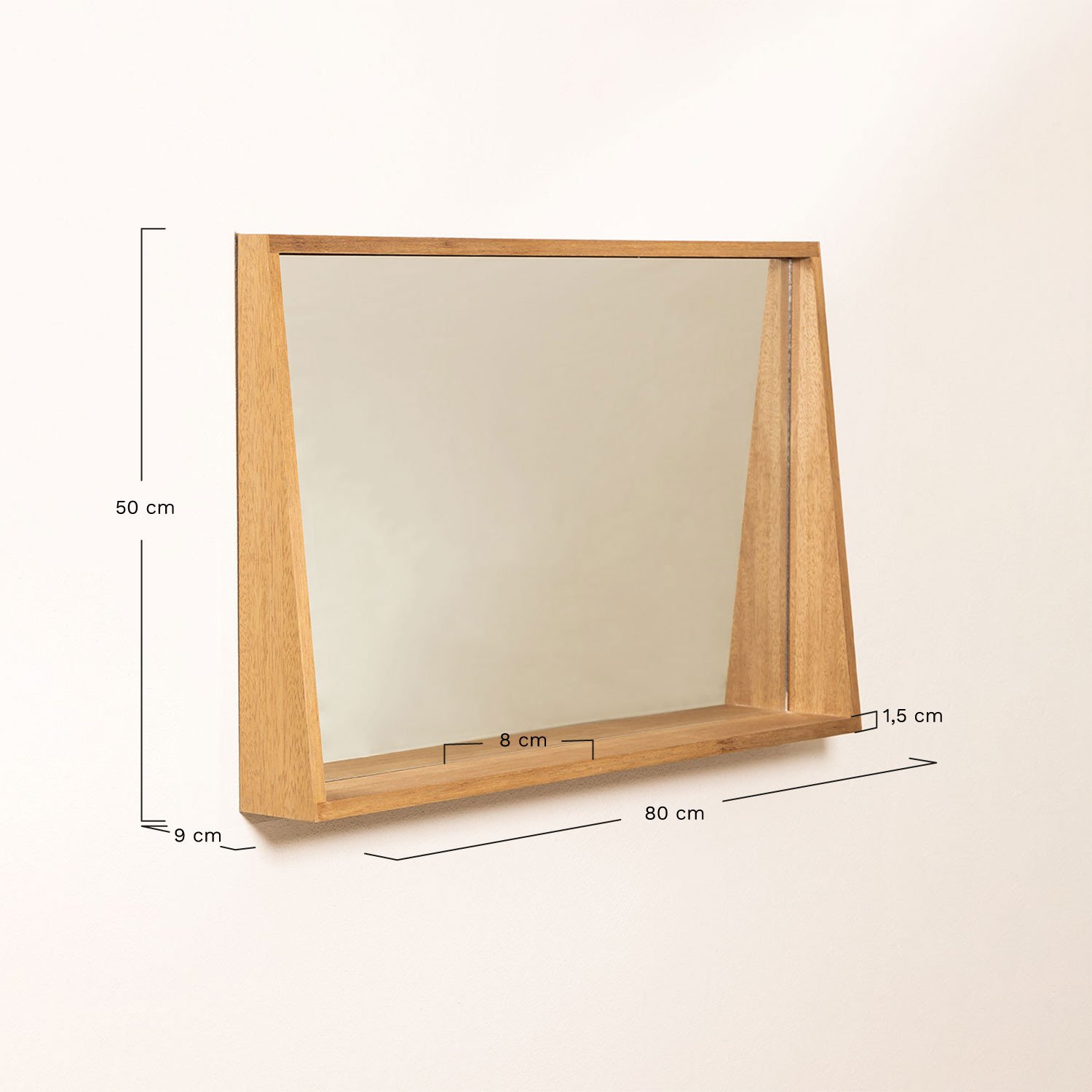 Norm Specchio con mensola a muro