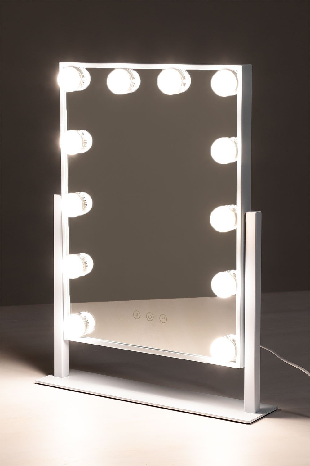 Specchio per il Trucco da Tavolo Hollywood con 8 Luci per il Trucco a LED Specchio per il Trucco con Luci Bianco Specchio da Viaggio Specchio di Bellezza Portatile 