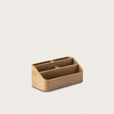 Glad GLD-71059 Organizer Per Cassetti E Dispensa - Contenitore Porta Posate Con 5 Scomparti, Plastica Trasparente, Piedini Antiscivolo, 33 X 25 X 5,6 Cm