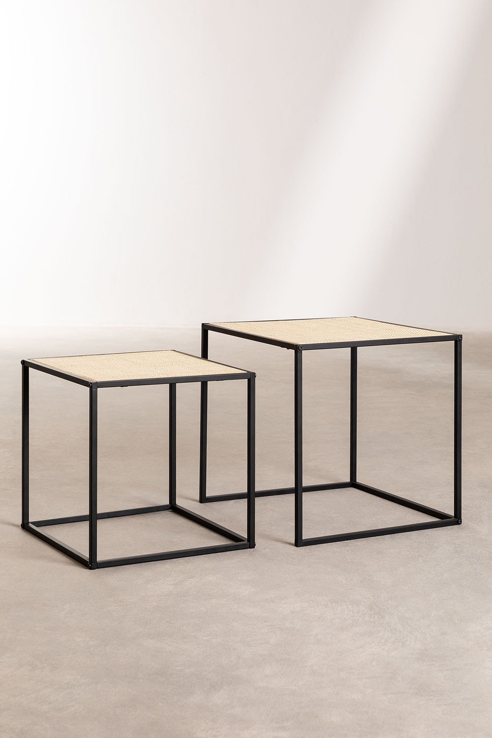 Tavolini Impilabili in rattan Daek, immagine della galleria 3