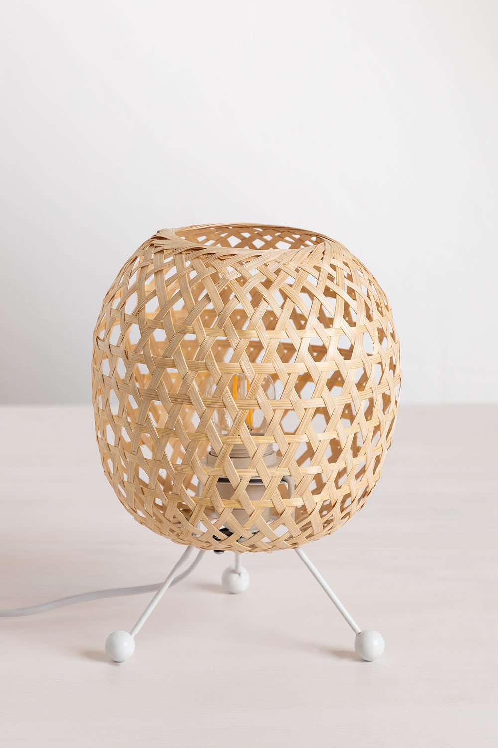 Lampada da tavolo in rattan Krisal, immagine della galleria 2