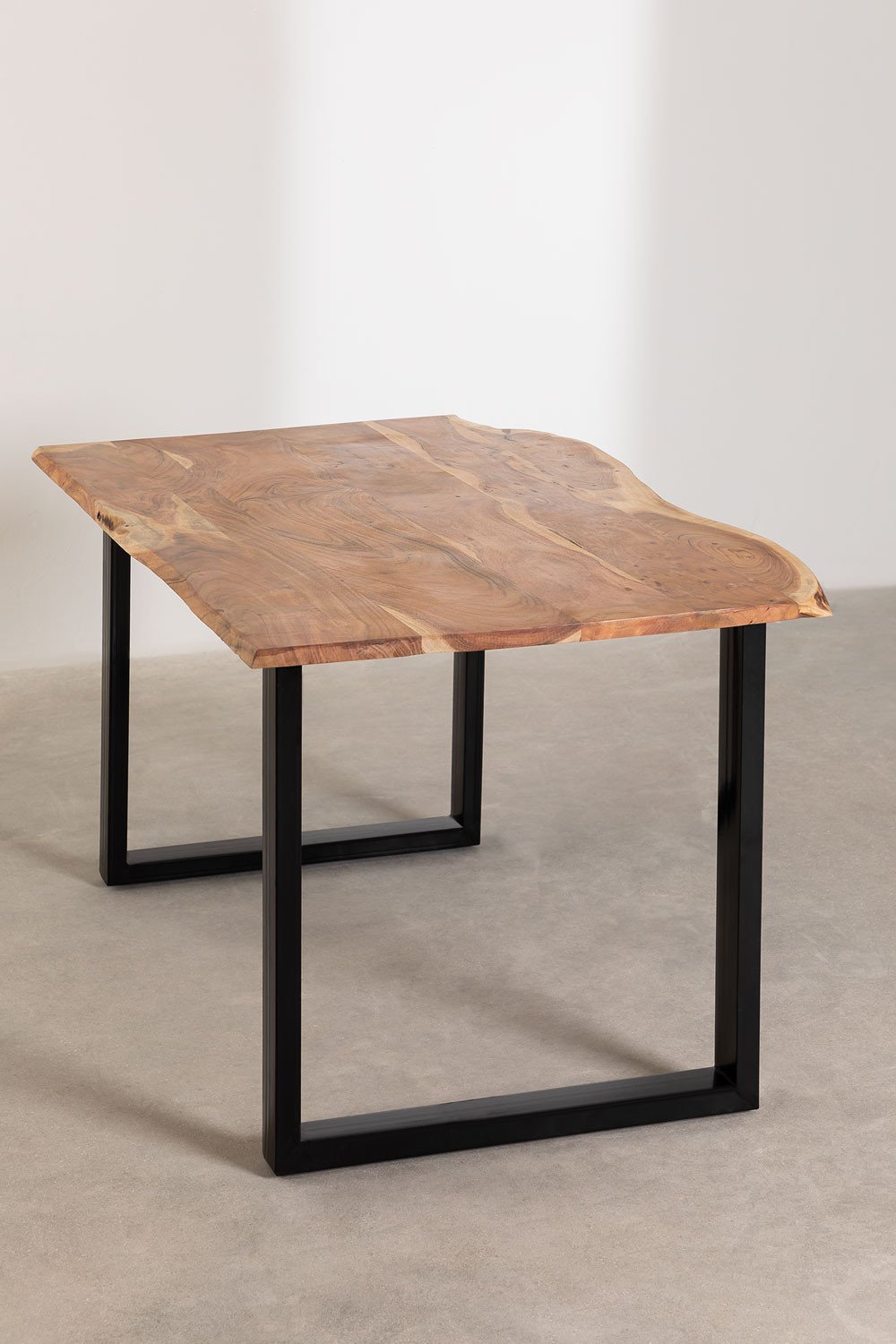Tavolo da pranzo rettangolare in legno riciclato (160x90 cm) stile Sami, immagine della galleria 2