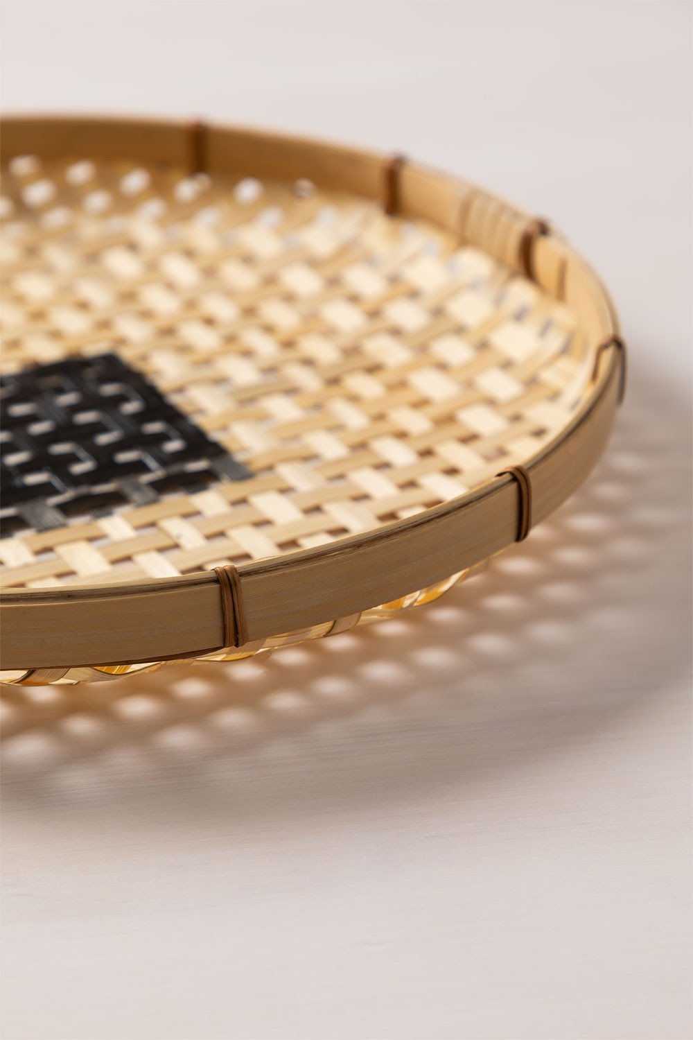 Piatto decorativo rotondo in bambù Kudri, immagine della galleria 2