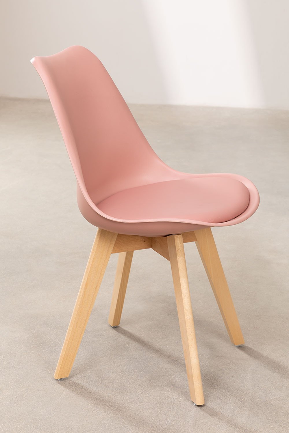 Sedia da pranzo in polipropilene e legno di faggio Nordic, immagine della galleria 3