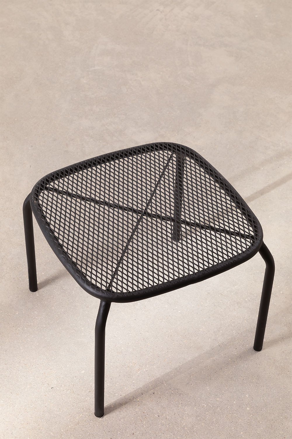 Tavolino da giardino quadrato 40x40 cm in acciaio Dylha, immagine della galleria 3