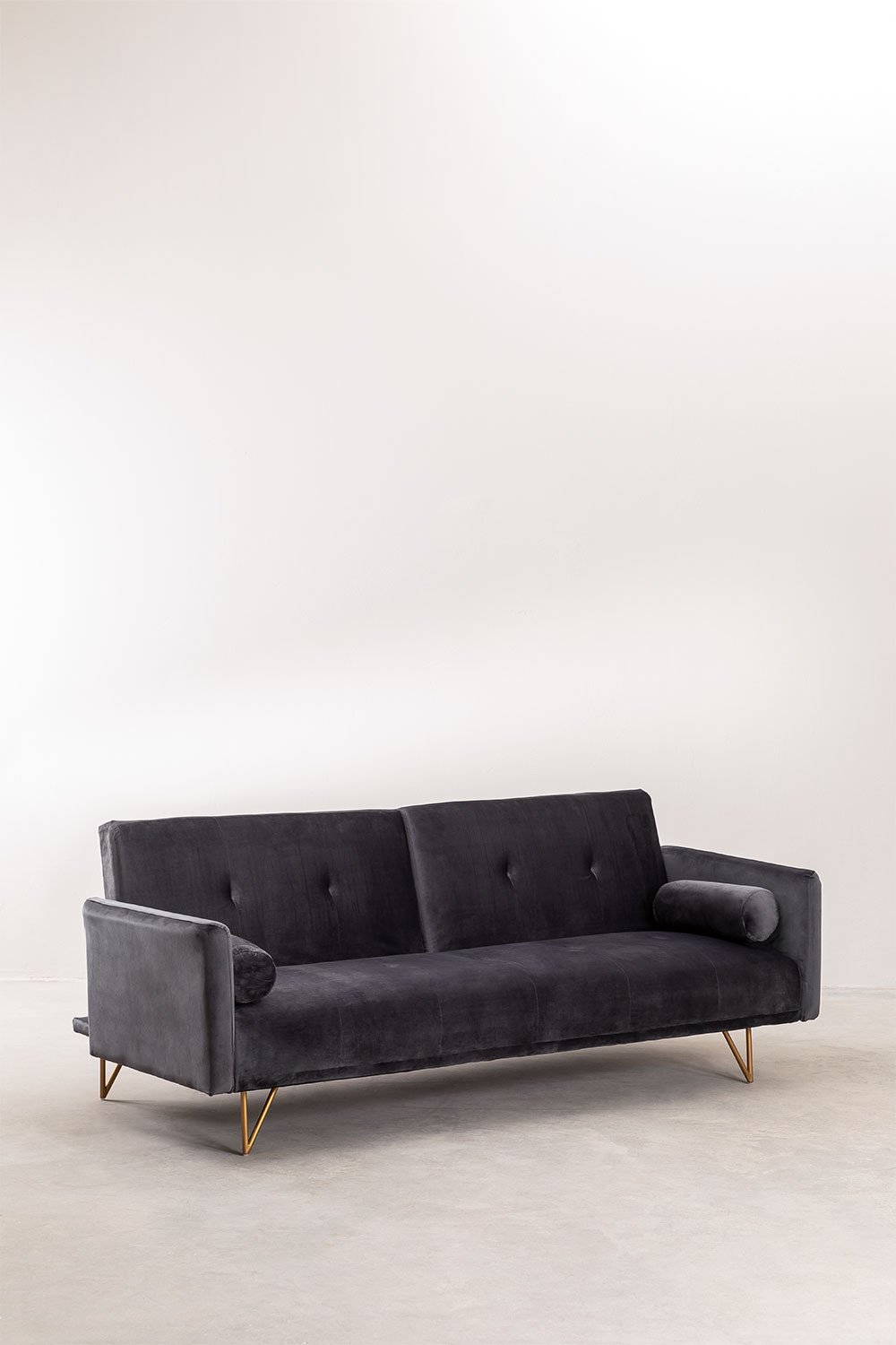 Divano 3 posti reclinabile in velluto Jehrd, immagine della galleria 1