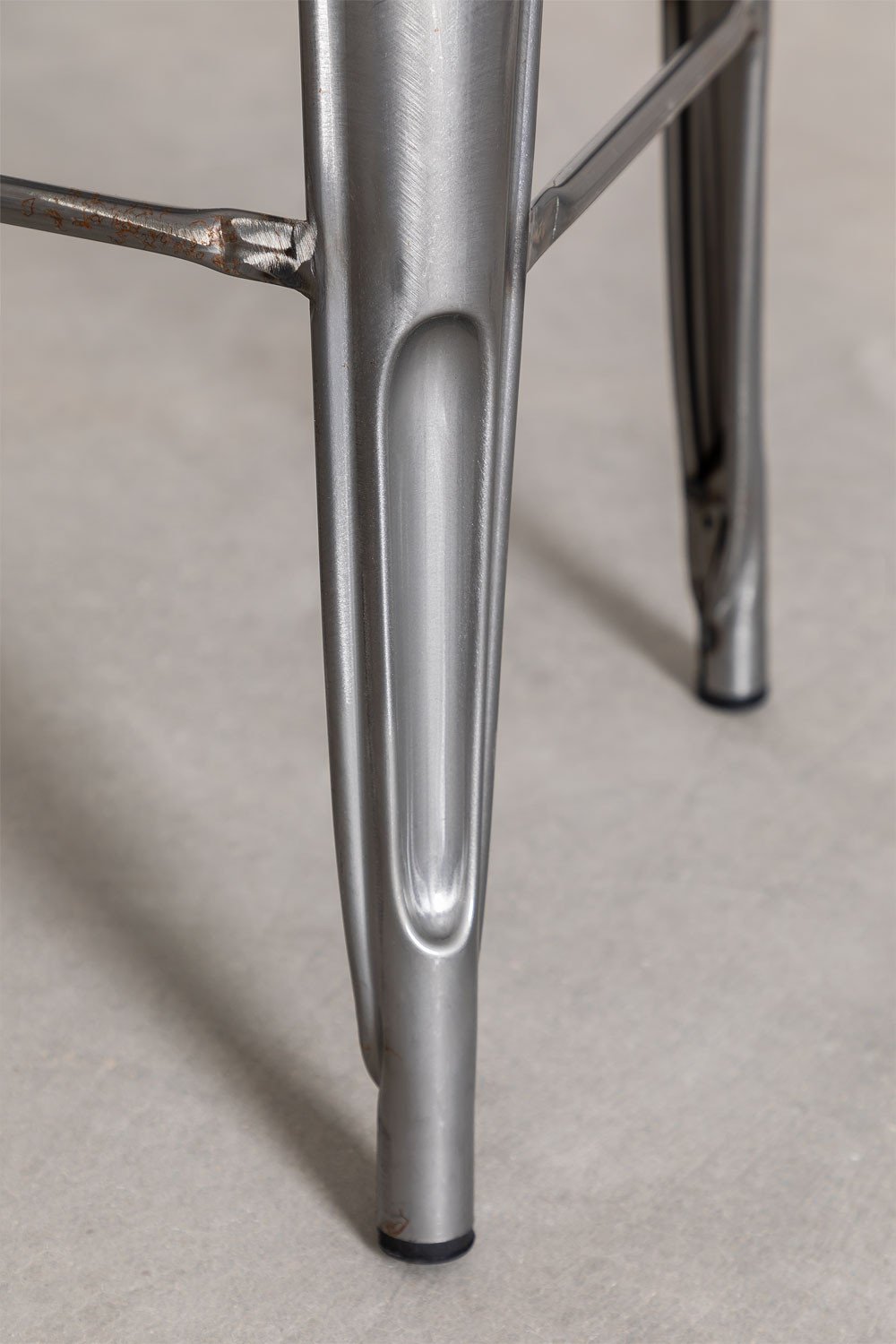 Sgabello alto con schienale in acciaio (76 cm) LIX - SKLUM