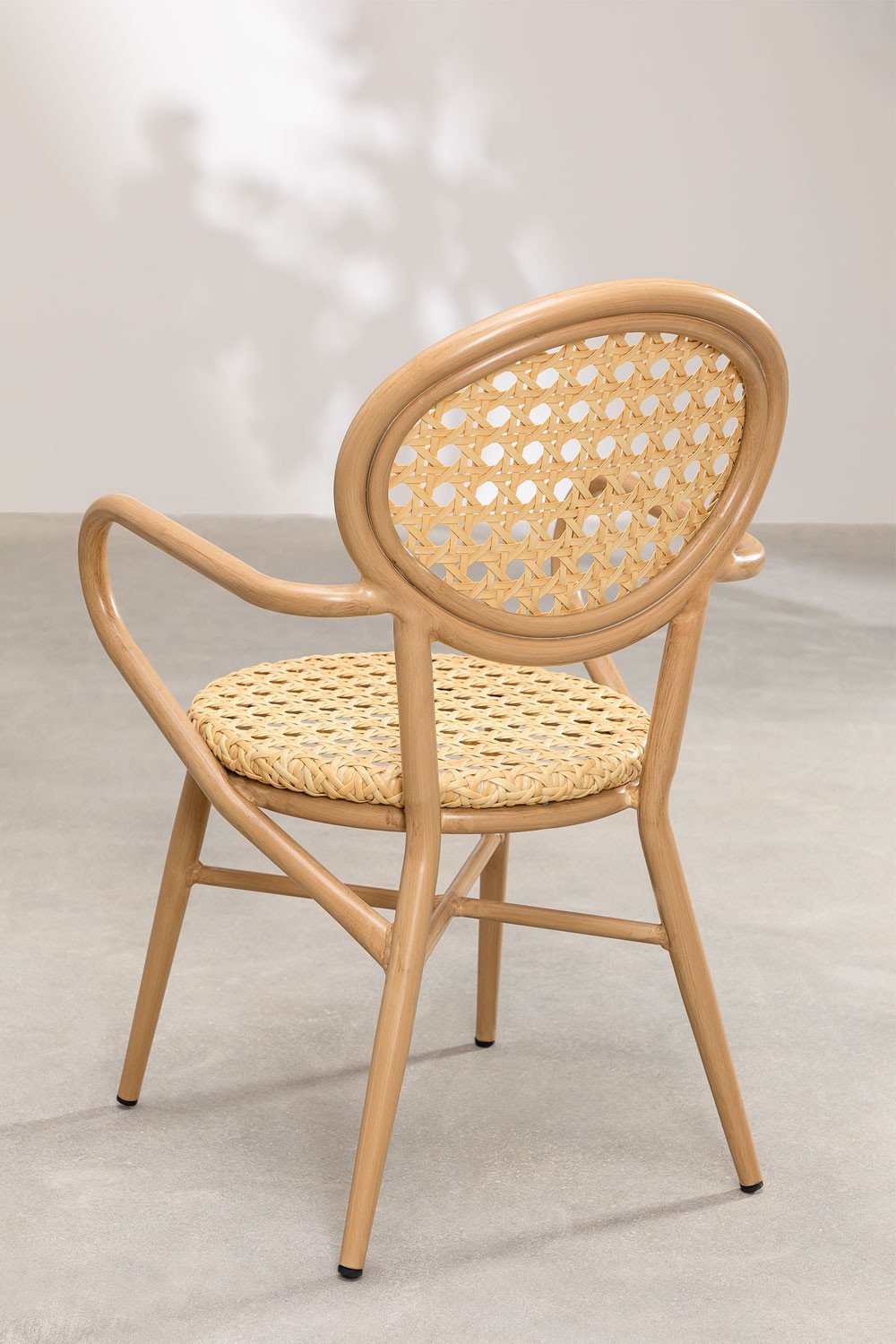 sedia eco-rattan senza braccioli