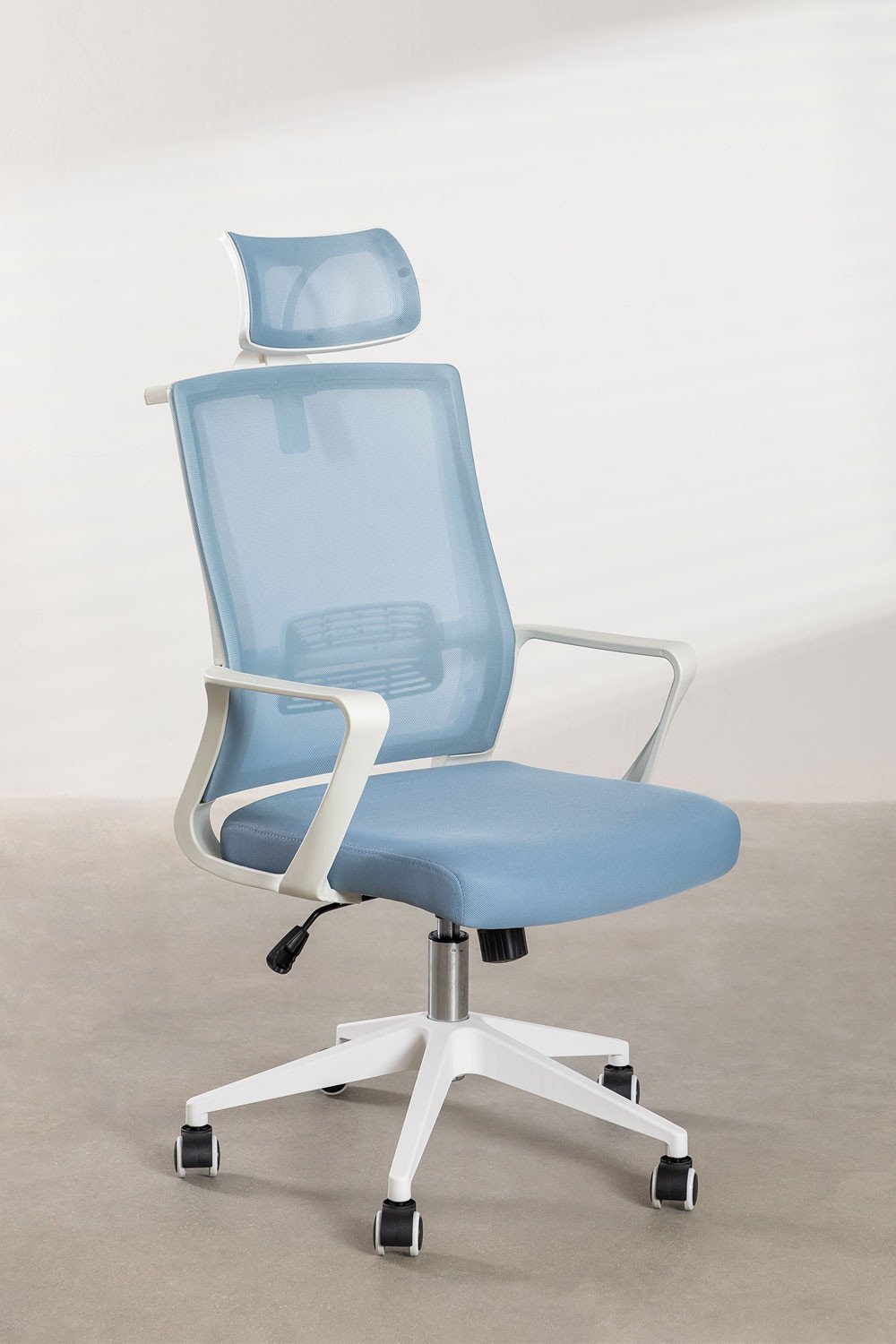 Sedia da ufficio con ruote e braccioli in polipropilene Teill Colors, immagine della galleria 4