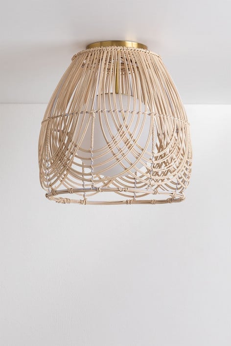 Lampada da soffitto in rattan Tyrona