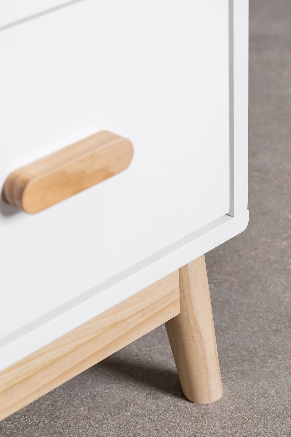 Armadio con cassetto in MDF e legno di pino Tom Kids, immagine della galleria 7