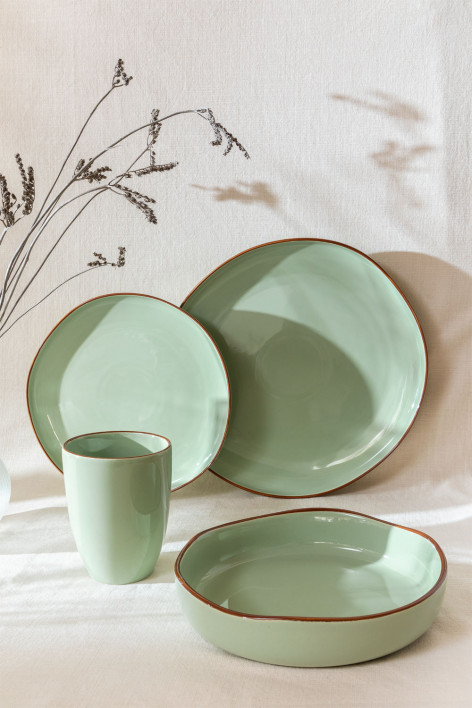 Ceramica decorativa, decorazione per la tavola, colore argento Moderne Schale / Länglich Groß