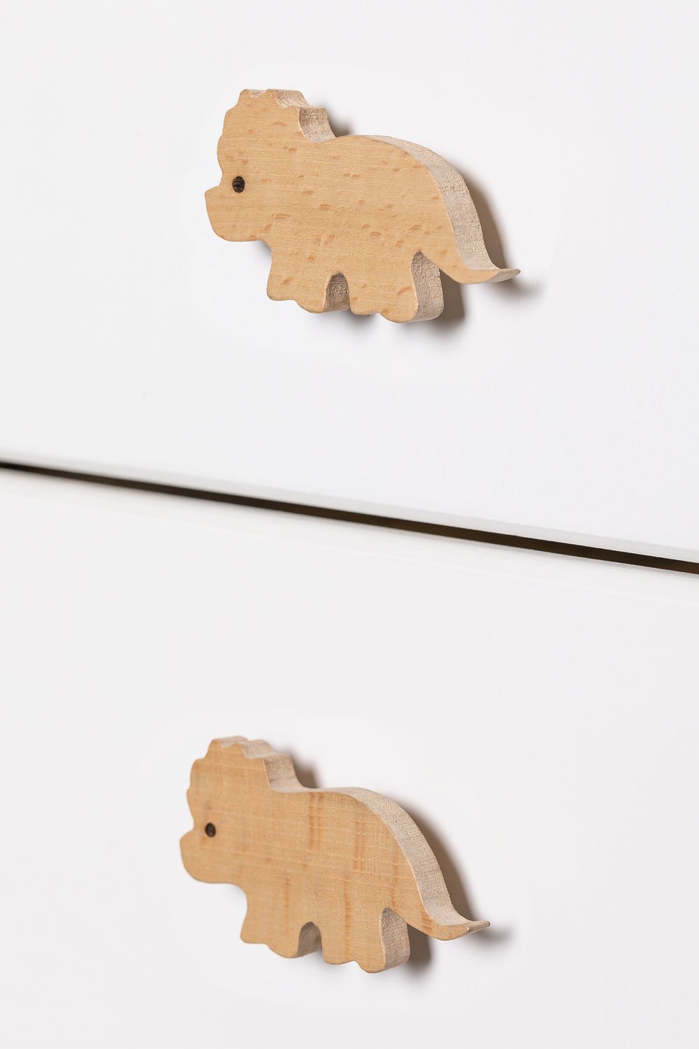 Set di 2 pomelli in legno di faggio Seras Kids, immagine della galleria 1