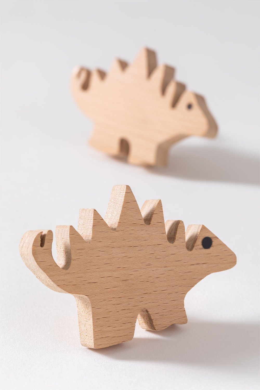 Set di 2 pomelli Spike Kids in legno di faggio, immagine della galleria 2