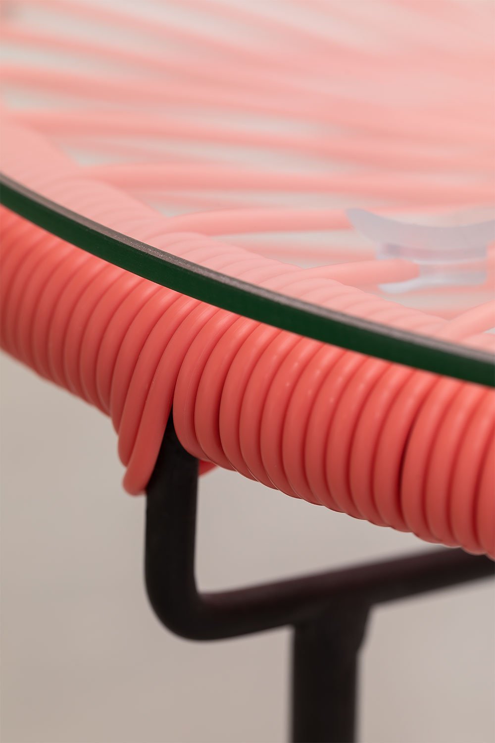 Tavolino rotondo Ø45 cm in metallo e polietilene Acapulco, immagine della galleria 3