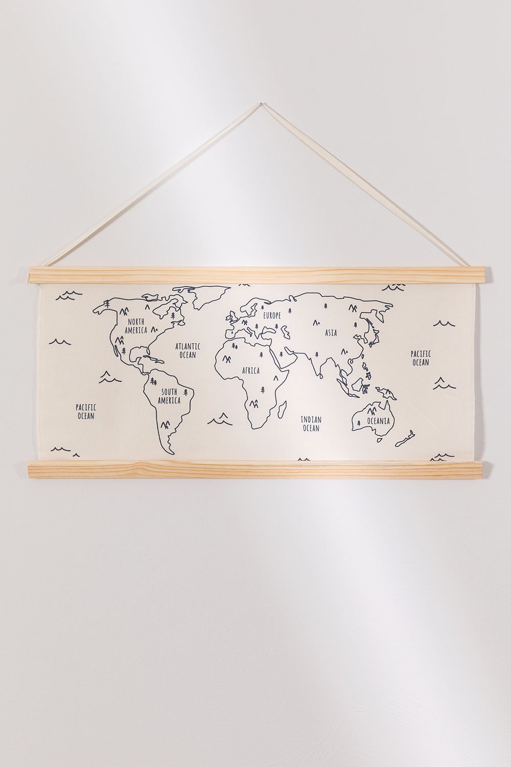 Mappamondo Decorativo (85x70 cm) Continenti Bambini - SKLUM