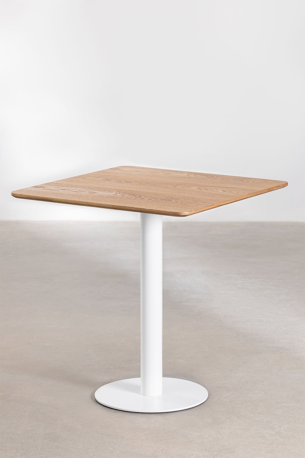 Tavolo da bar quadrato impiallacciato in frassino Frappe, immagine della galleria 1