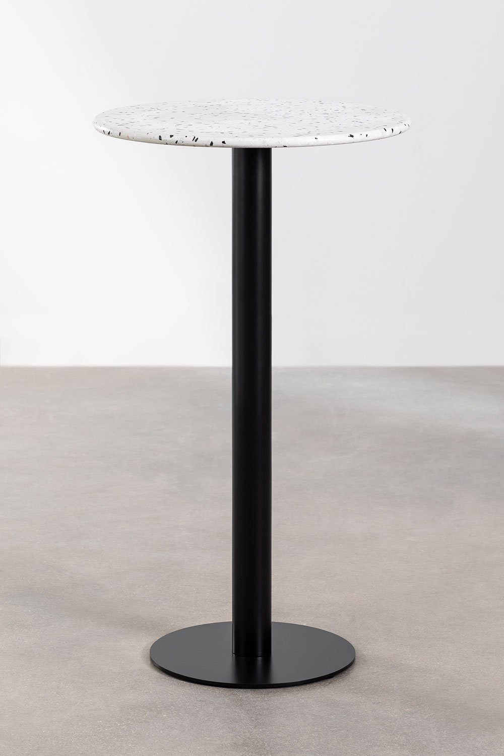 Tavolo alto da bar rotondo con effetto terrazzo (Ø60 cm) Dolce, immagine della galleria 1