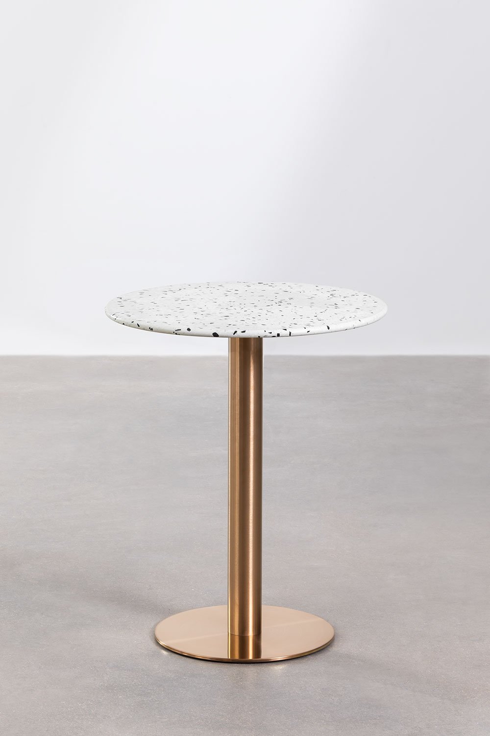 Tavolo da bar rotondo in terrazzo (Ø60 cm) Malibu, immagine della galleria 1