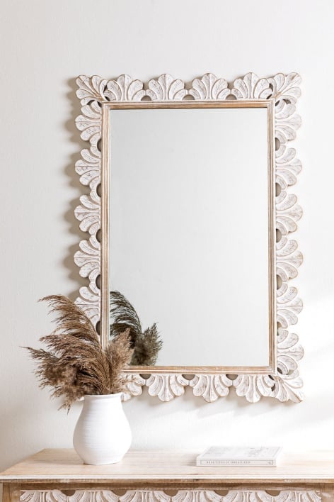 Specchio da parete in legno di mango Melsy
